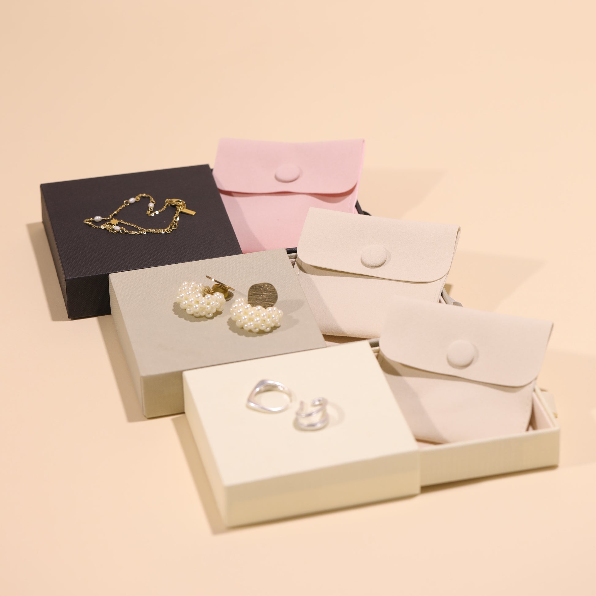 Jewerly Box With Suede Pouch