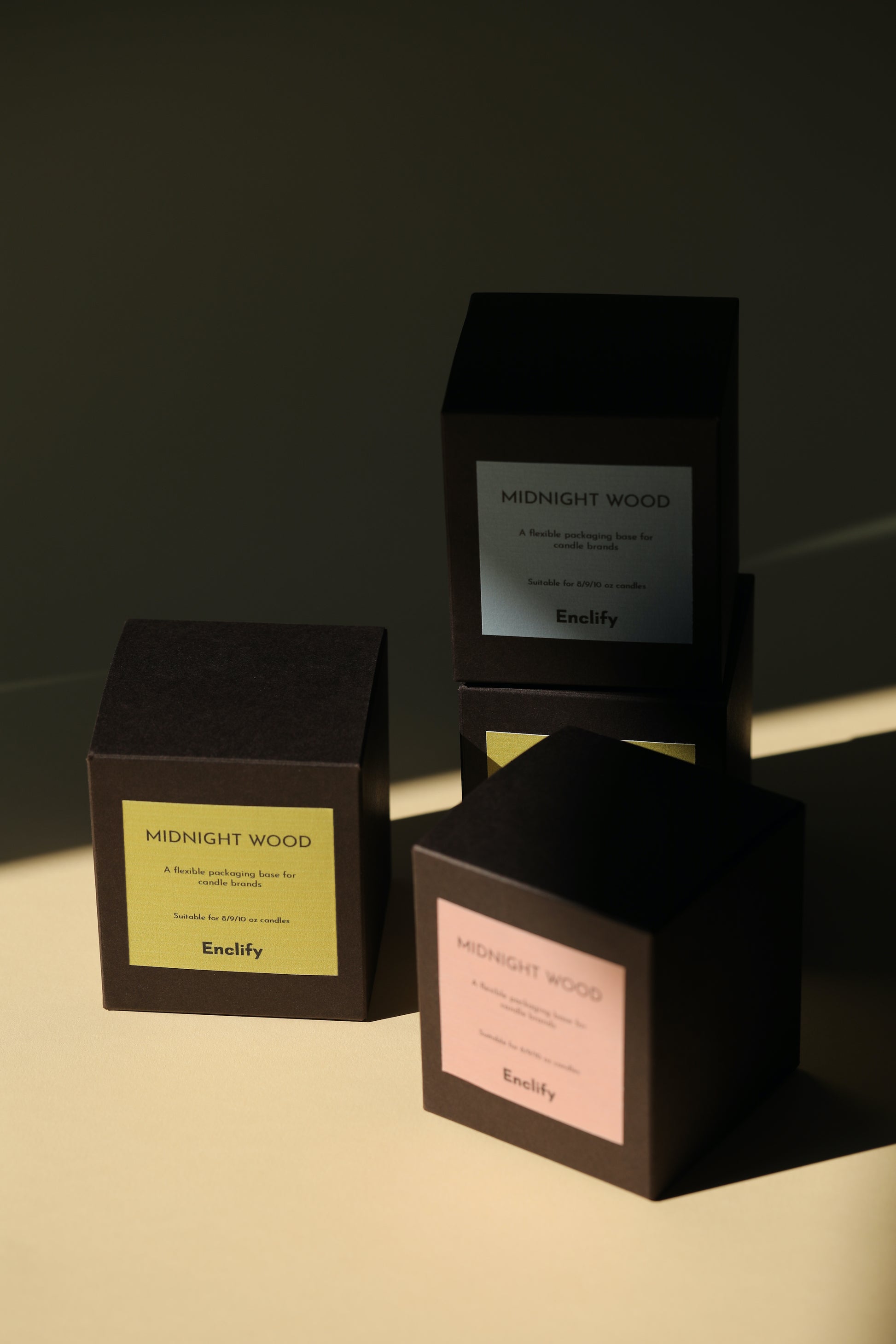 MIDNIGHT WOOD CANDLE BOX - 25 Pack ($1.60/box)