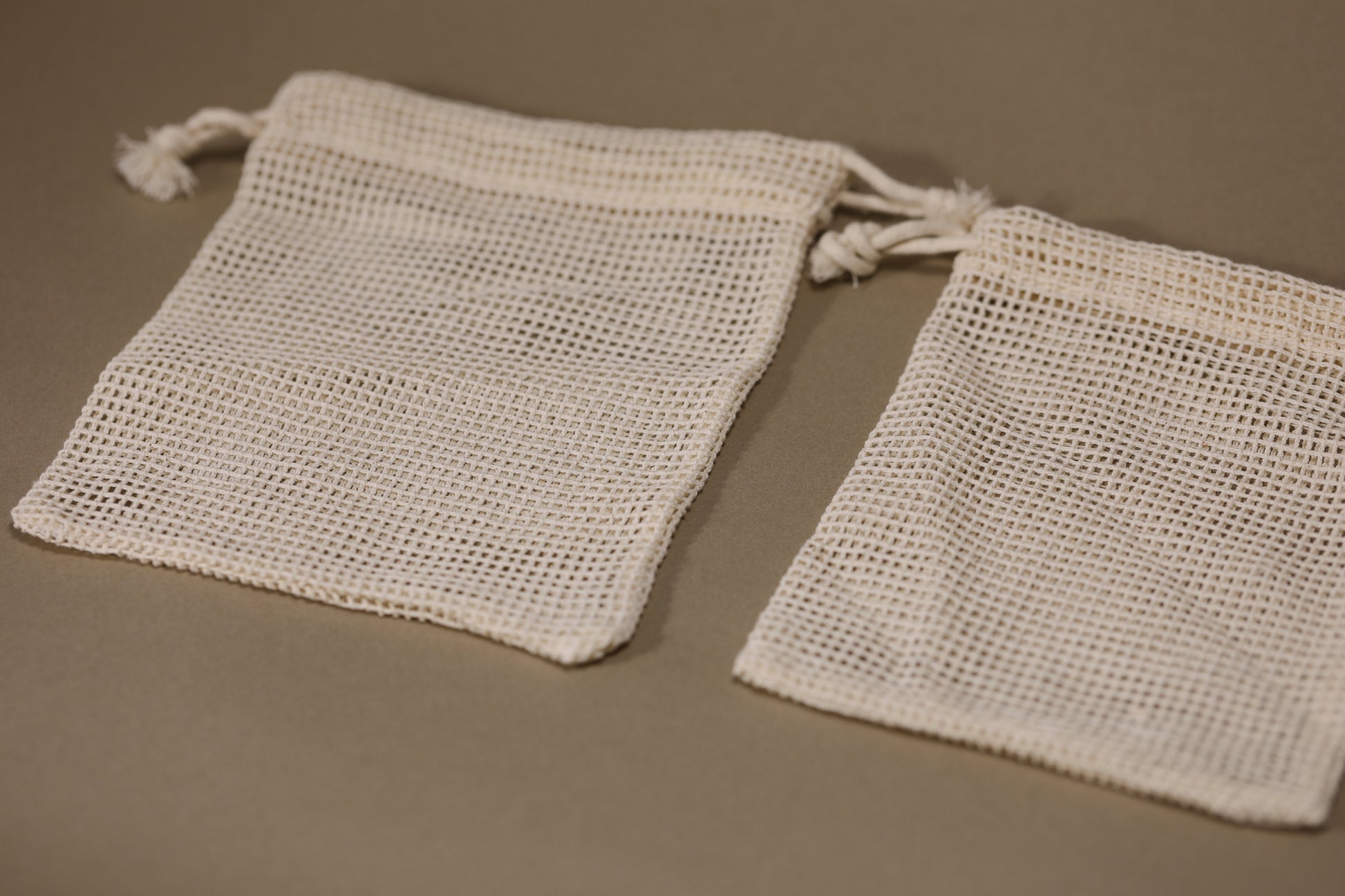 Cotton Mesh Drawstring Bag