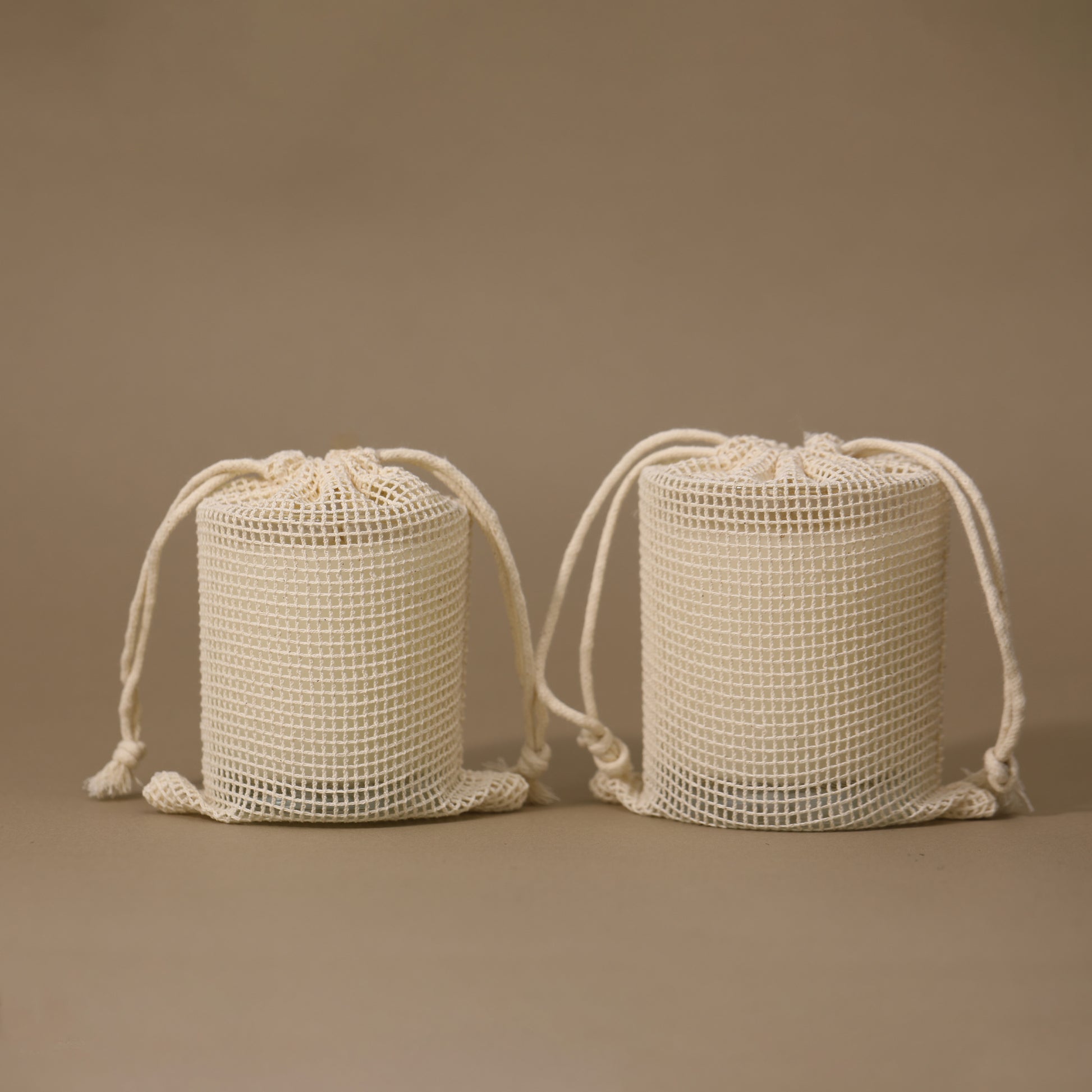 Drawstring Cotton Bag Black Ribbon Premium Natural Packaging